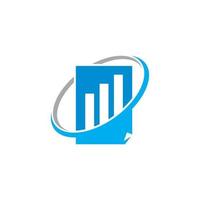 logo de comptabilité financière, logo de finance créative vecteur