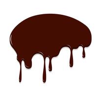 Gouttes de chocolat, illustration vectorielle de fond chocolat