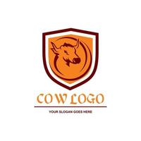 logo vache, logo animal vecteur