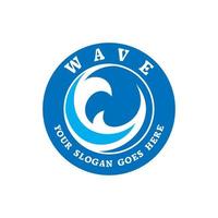 logo de vague, vecteur de logo de mer