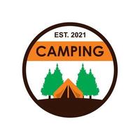 vecteur de camping, vecteur de logo d'aventure