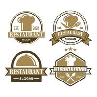 un ensemble de vecteur de restaurant, un ensemble de logo alimentaire