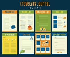 modèle de journal de voyage vecteur