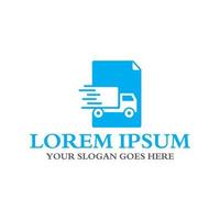 logo de livraison de papier, logo logistique vecteur