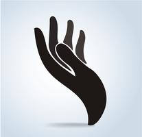icône du design main, illustration vectorielle de main logo vecteur