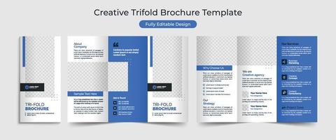 conception de modèle de brochure à trois volets d'entreprise créative vecteur