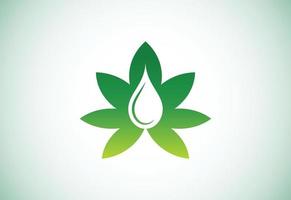 feuille de marijuana. cannabis médical. l'huile de chanvre. logo de feuille de cannabis ou de marijuana vecteur