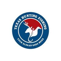 logo de chasse au texas, logo de loisirs vecteur