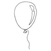 ballon à air doodle isolé sur fond blanc. icône de style enfantin. vecteur