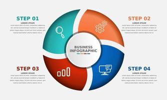 modèle d'affaires infographique de conception vecteur