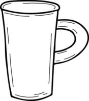 tasse à thé. illustration vectorielle. linéaire, dessiné à la main, griffonnage vecteur
