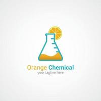 modèle de conception de logo orange. illustration vectorielle vecteur