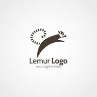 modèle de conception de logo de lémurien. illustration vectorielle. vecteur