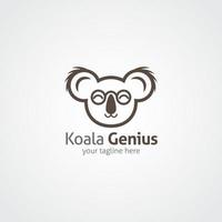 modèle de conception de logo koala. illustration vectorielle vecteur