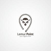 modèle de conception de logo de lémurien. illustration vectorielle. vecteur