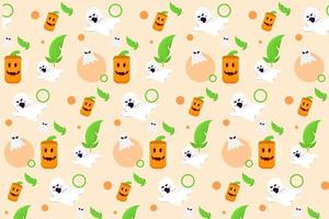 motif de fond art citrouille fantôme conception spéciale halloween bon pour l'art mural, le papier peint et pour le produit de conception de boîte, textile vecteur