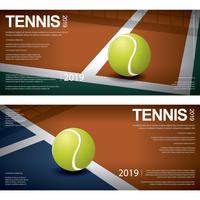 Illustration de vecteur affiche de championnat de tennis