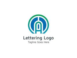 lettre a swash logo design concept template vecteur