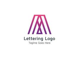 lettre a design abstrait logo créatif modèle vecteur