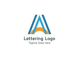 lettre a design abstrait logo créatif modèle vecteur