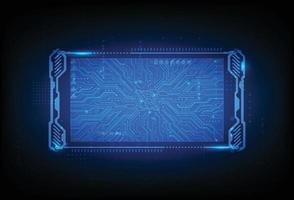 conception d'arrière-plan futuriste de la technologie cybernétique. circuit imprimé numérique abstrait. illustration vectorielle