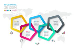 Options d&#39;étape commerciale et modèle d&#39;options de nombre infographie abstraite. vecteur