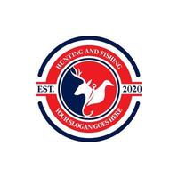 logo chasse et pêche , logo chasseur vecteur