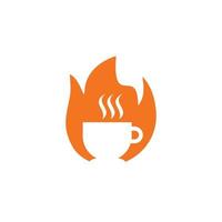 vecteur de café chaud, logo alimentaire