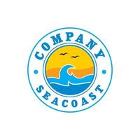 logo du littoral, logo de la vague de la mer vecteur