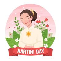 bonne célébration de la journée kartini vecteur