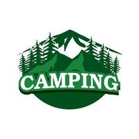 vecteur de camping, vecteur de logo d'aventure