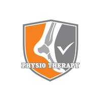 logo de physiothérapie, logo de thérapeute vecteur