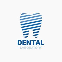 logo vectoriel dent bleue pour clinique dentaire.