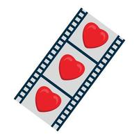 amour icône de vecteur de bande de film qui peut facilement modifier ou éditer