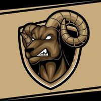 illustration de mascotte logo esport mouflon mouflon vecteur