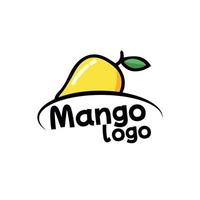 logo mangue illustration vectorielle modèle de fruits vecteur