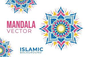 fond islamique de mandala vecteur