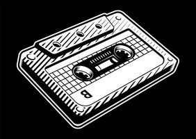 Cassette audio vintage vecteur
