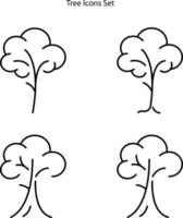 arbre. vecteur de symbole d'arbre. illustration de modèle de conception de logo vectoriel de feuilles d'arbre. ensemble d'illustration vectorielle d'icône d'arbre