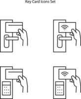 jeu d'icônes de carte-clé isolé sur fond blanc. icône de carte-clé symbole de carte-clé tendance et moderne pour le logo, le web, l'application, l'interface utilisateur. signe simple d'icône de carte-clé. vecteur