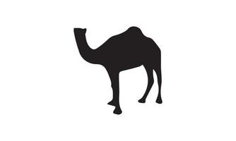 conception d'illustration vectorielle chameau noir et blanc vecteur
