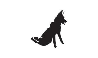 conception d'illustration vectorielle silhouette chien vecteur
