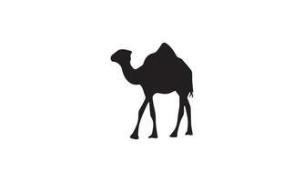 conception d'illustration vectorielle chameau noir et blanc vecteur
