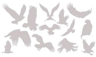 conception d'illustration vectorielle silhouette d'aigles vecteur