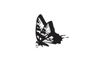 conception d'illustration vectorielle silhouette papillon vecteur