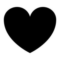 coeur noir plat illustration.valentine's day, mariage, lgbt.symbol of love.vector illustration vecteur