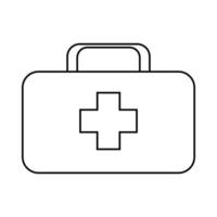 trousse de premiers soins icon.first aid.outline drawing.first aid kit icon in the circle.vector illustration vecteur