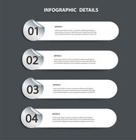 modèle graphique d&#39;informations de plaque métallique avec 4 options. Peut être utilisé pour le Web, diagramme, graphique, présentation, graphique, rapport, infographie étape par étape vecteur