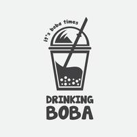 boba drink logo design pictogramme vectoriel