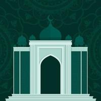 poste de conception carrée avec thème islamique pour poste instagram vecteur